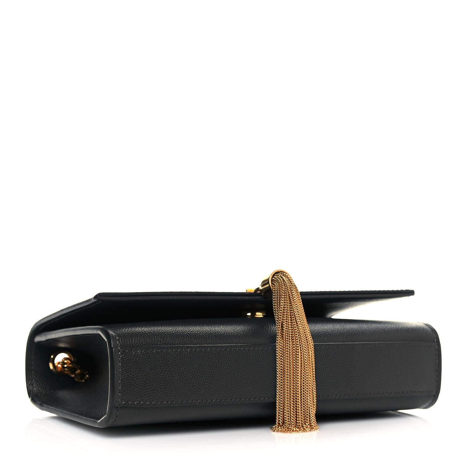 Saint Laurent Grain De Poudre Small Classic Monogram Kate Tassel Satchel Dark Smog 5 of 10