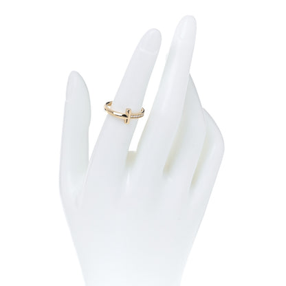 Tiffany 18K Yellow Gold Diamond T T1 Ring 52 6 2 of 4