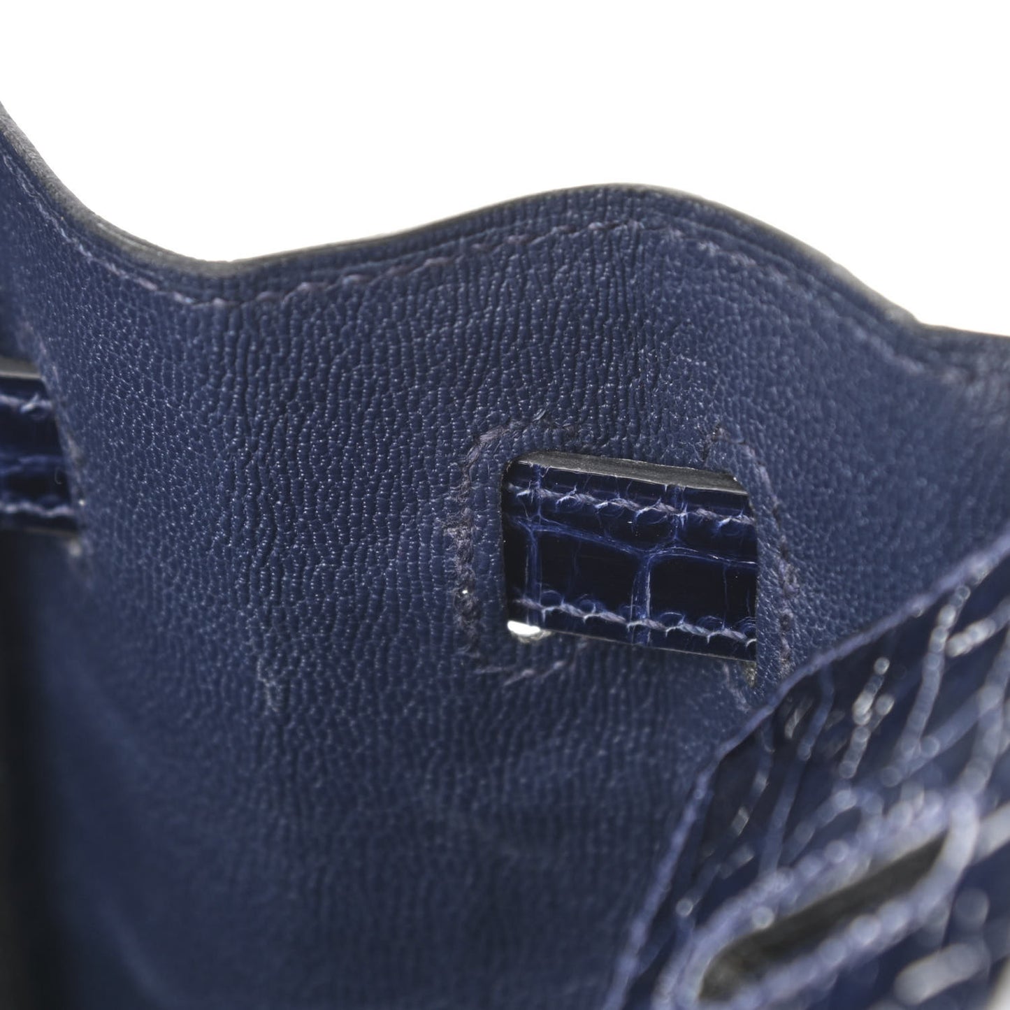 Shiny Niloticus Crocodile Birkin 25 Bleu Saphir