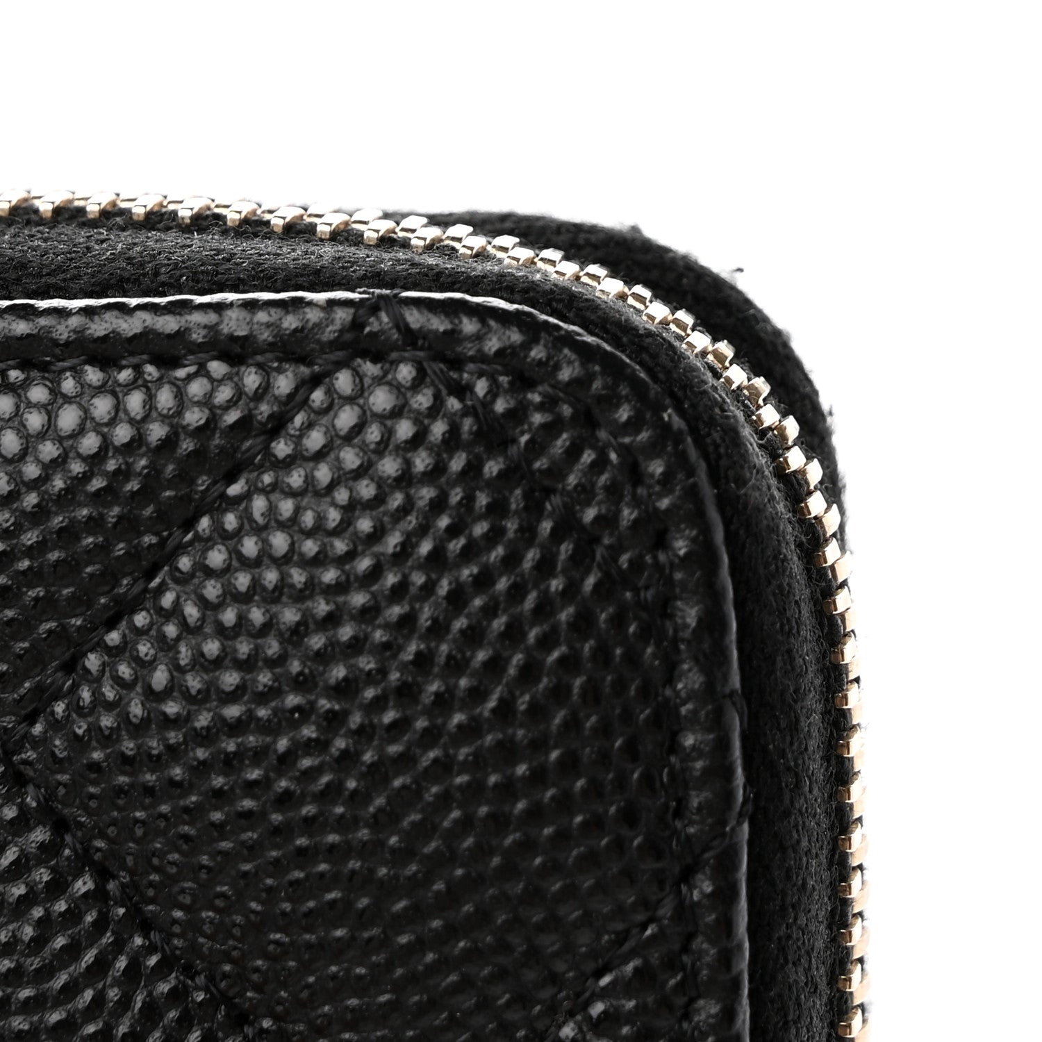 Chanel Caviar Quilted Small Zip Around Wallet Black 12 of 13