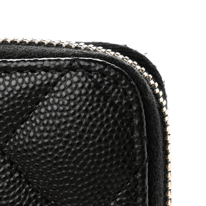 Chanel Caviar Quilted Small Zip Around Wallet Black 12 of 13