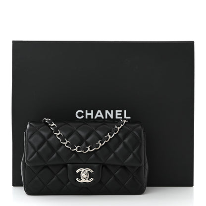 Chanel Lambskin Quilted Mini Rectangular Flap Black 11 of 11