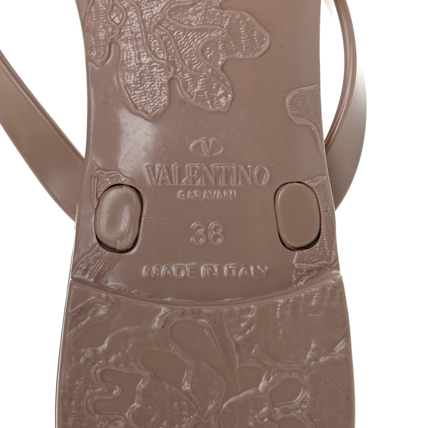 PVC Jelly Rockstud Bow Thong Sandals 38 Poudre