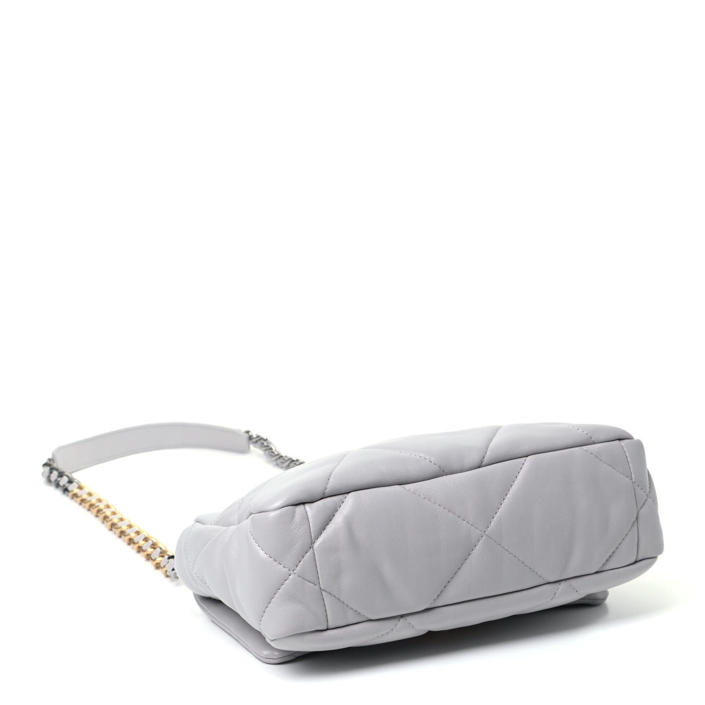Lambskin Quilted Medium Chanel 19 Flap Grey