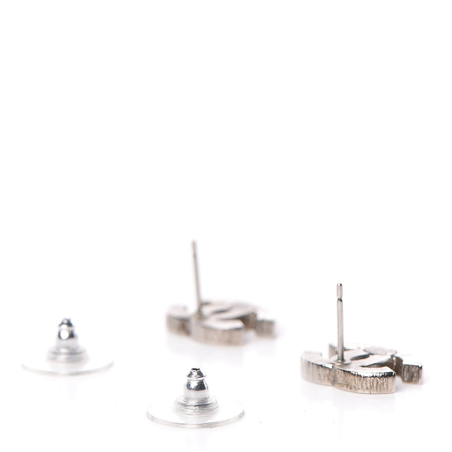 Crystal CC Earrings Silver
