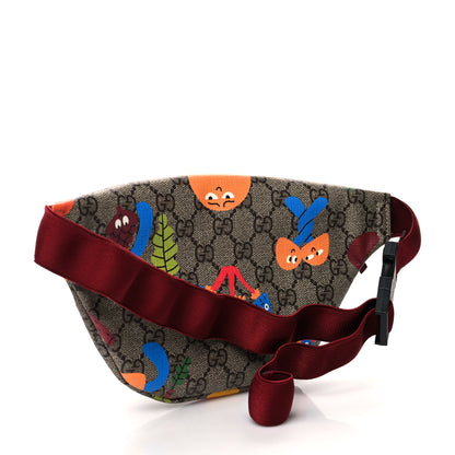 Gucci Soft GG Supreme Monogram Dancing Woodland Childrens Belt Bag Beige Ebony Multicolor 3 of 11