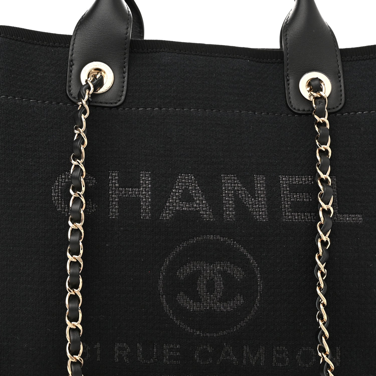 Chanel Mixed Fibers Small Deauville Tote Black 8 of 10