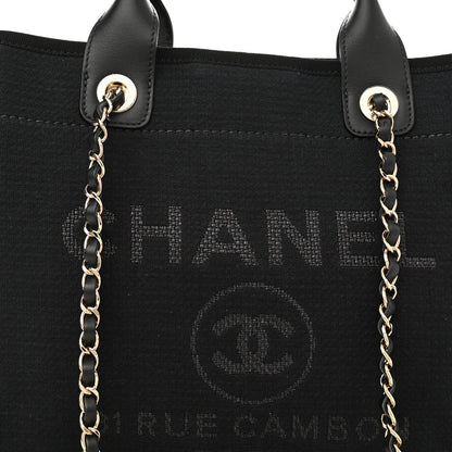 Chanel Mixed Fibers Small Deauville Tote Black 8 of 10