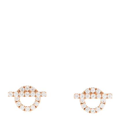 Hermes 18K Rose Gold Diamond Finesse Earrings 1 of 5