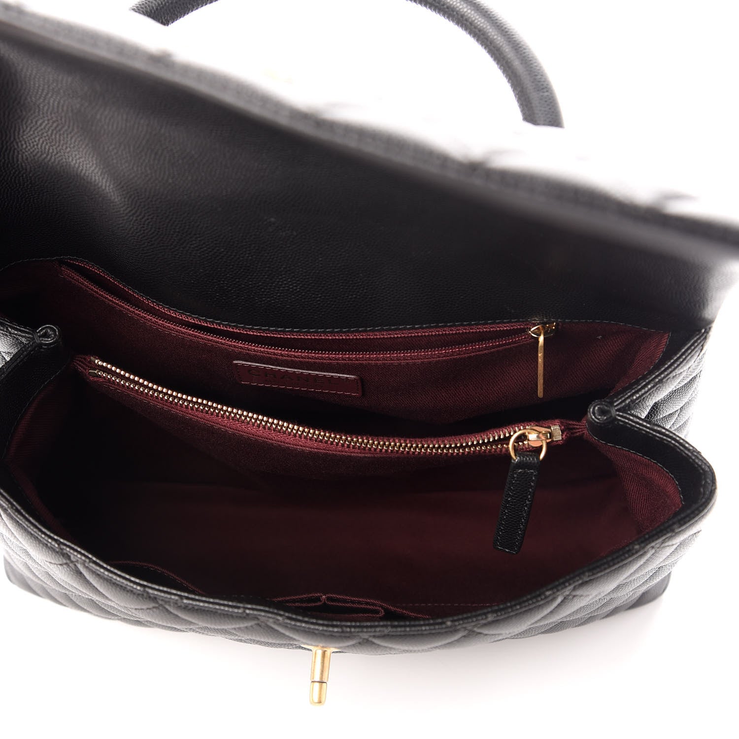 Chanel Caviar Quilted Medium Coco Handle Flap Black 5 of 10