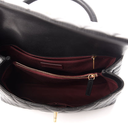 Chanel Caviar Quilted Medium Coco Handle Flap Black 5 of 10