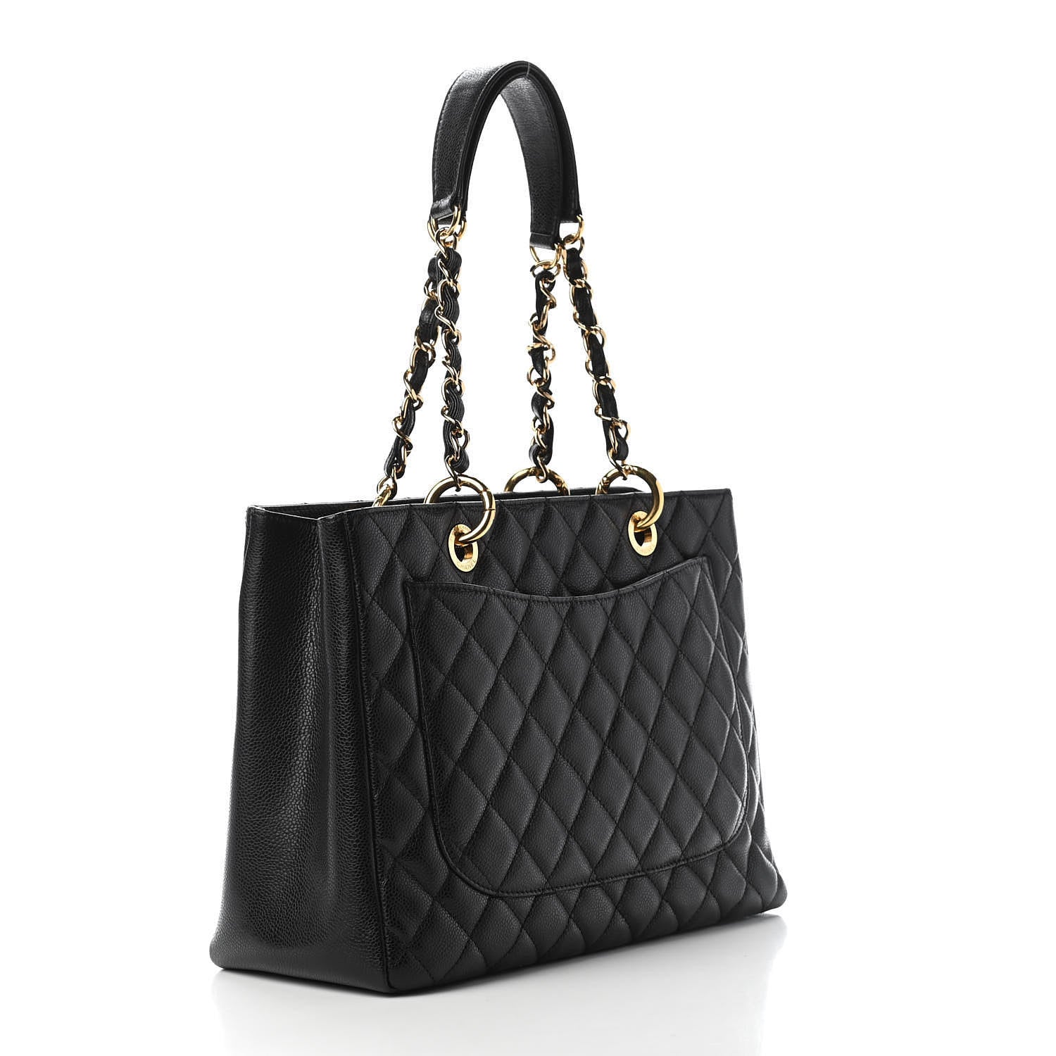 Chanel Caviar Quilted Grand Shopping Tote GST Black 3 of 9