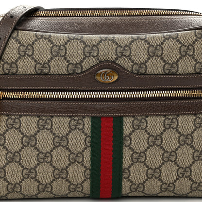 Gucci GG Supreme Monogram Web Small Ophidia Shoulder Bag Brown 7 of 9