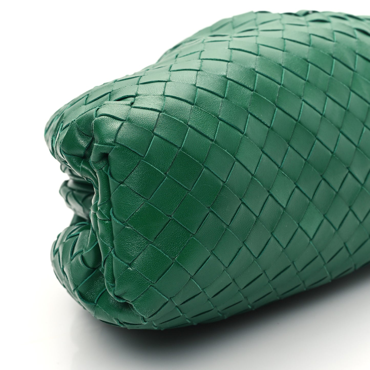 Nappa Maxi Intrecciato The Pouch Oversized Clutch Racing Green