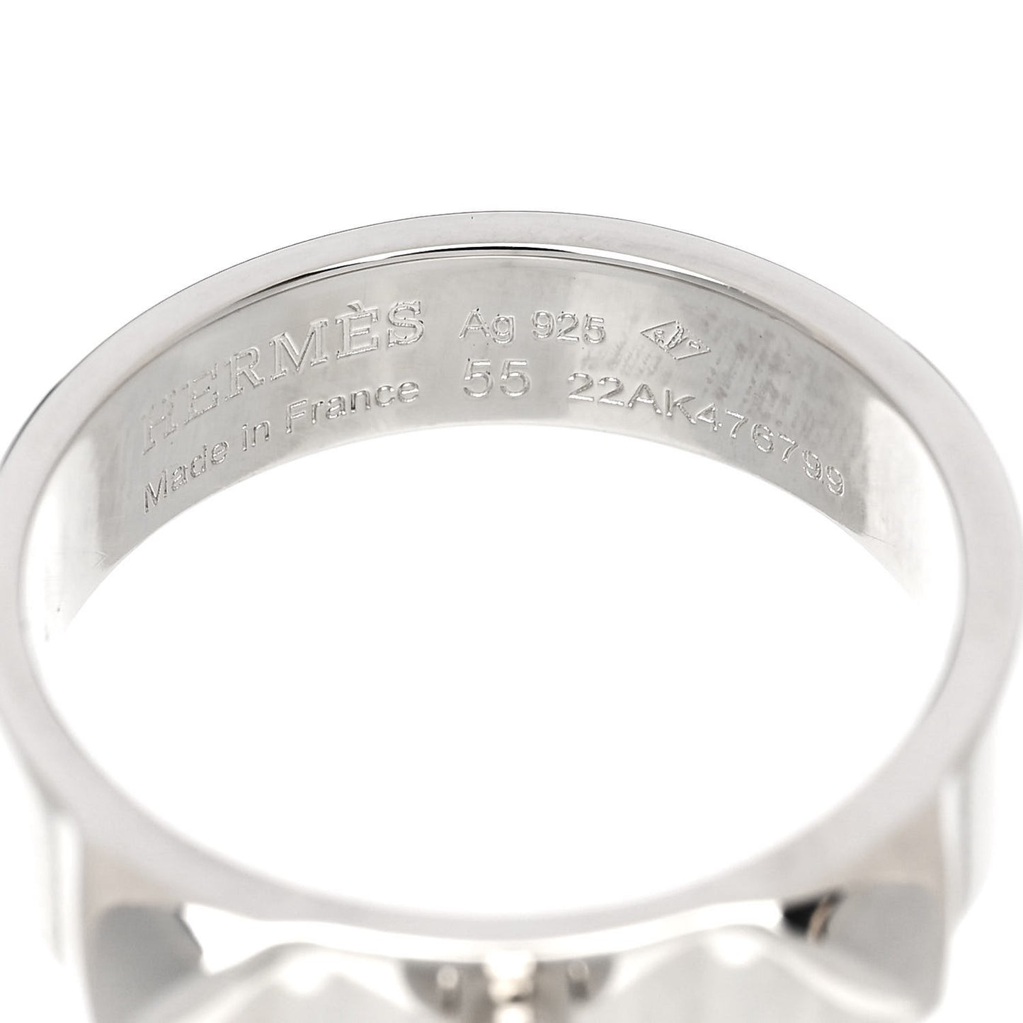 Sterling Silver PM Collier De Chien Ring 55 7.25