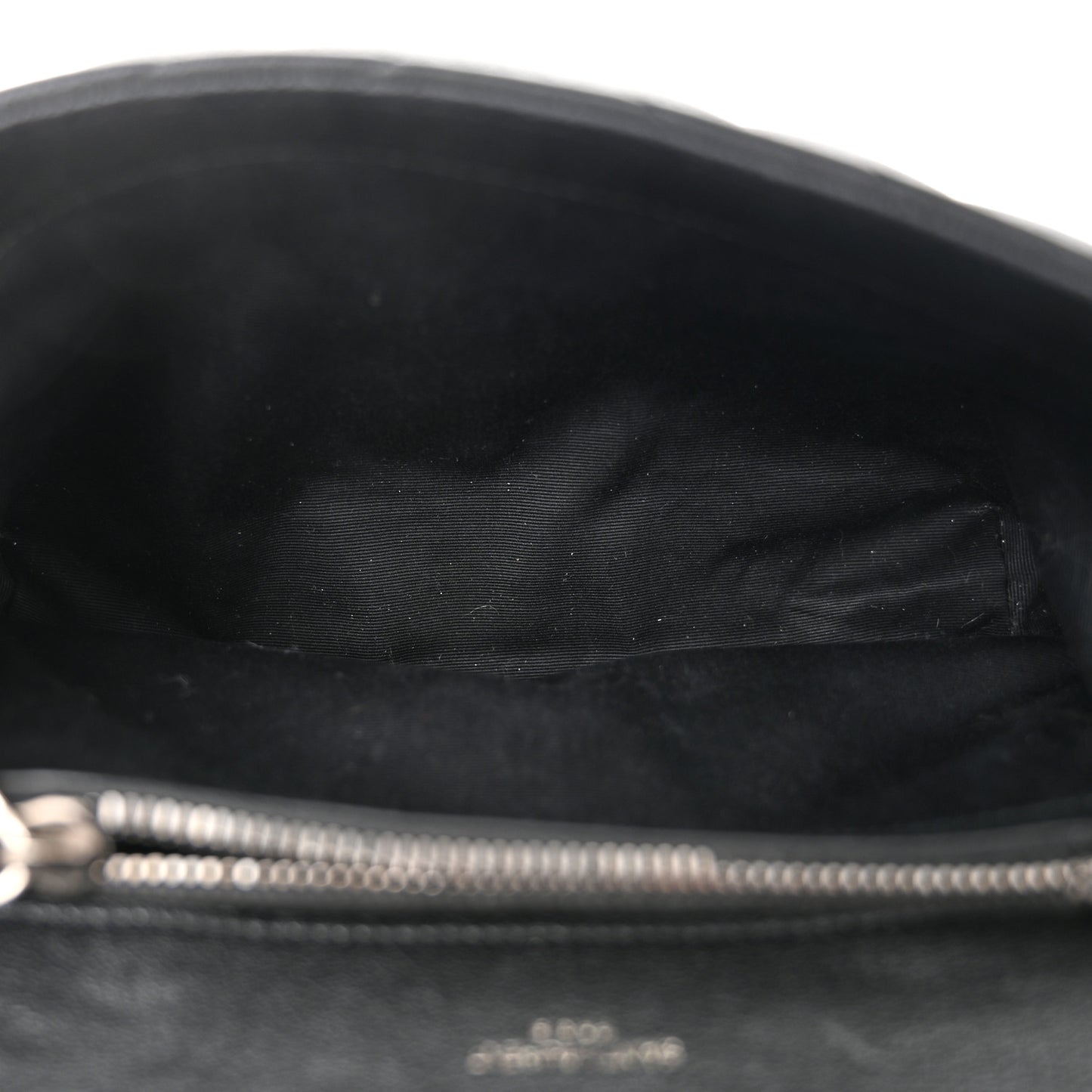 Sheepskin Matelasse Chevron Monogram Medium College Bag Black