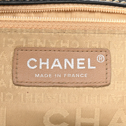 Chanel Lambskin Contrast Stitch Surpique Accordion Flap Black 5 of 12