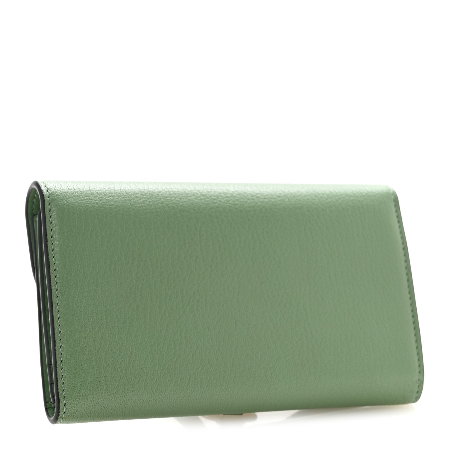 Christian Dior Goatskin Saddle Long Wallet Queen Mint 3 of 8