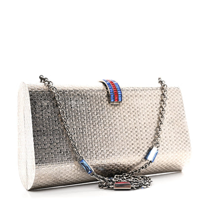Gucci Metal Crystal Buckle Small Chain Shoulder Bag Silver 3 of 11