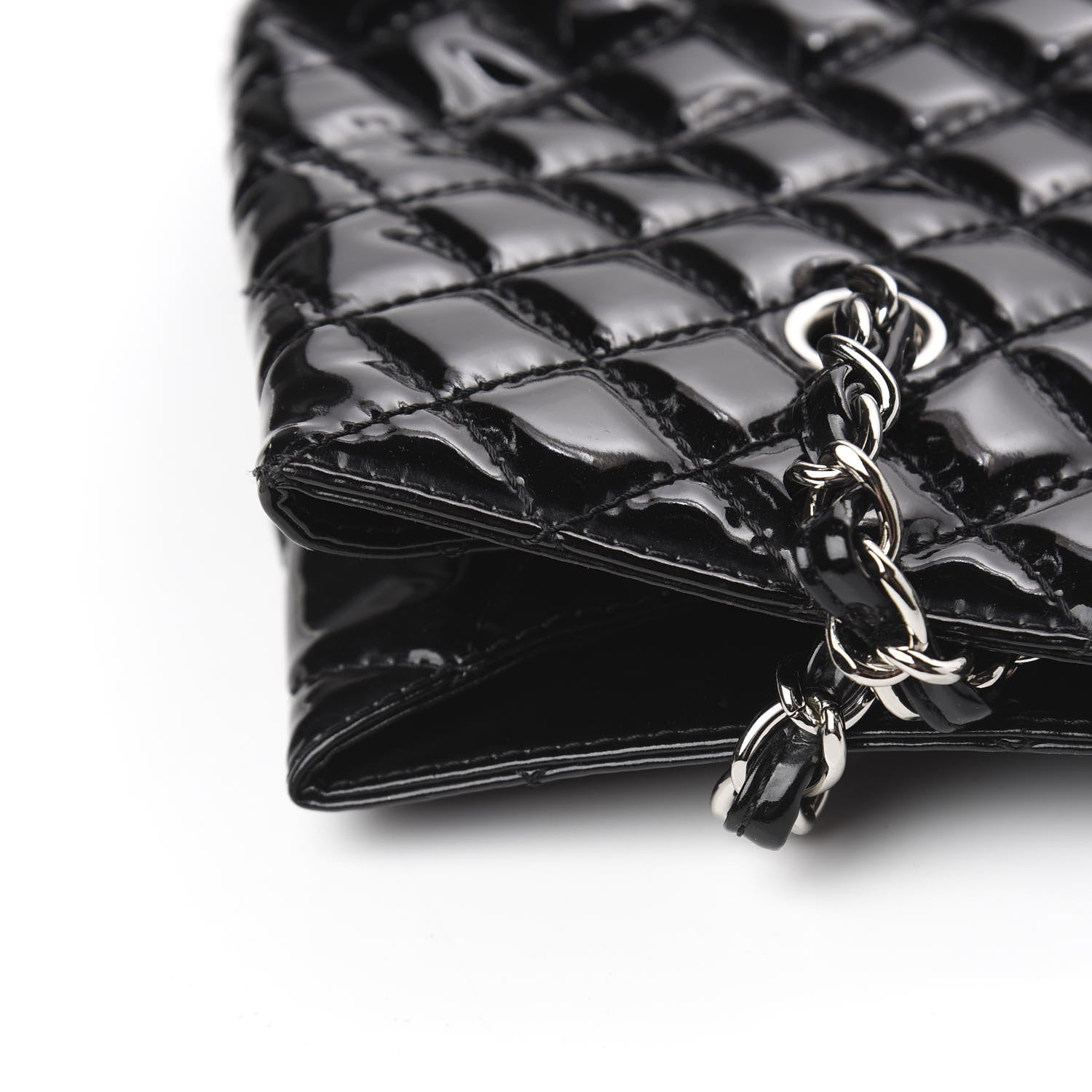 Chanel Vinyl Quilted In The Business North South Tote Black 8 of 16