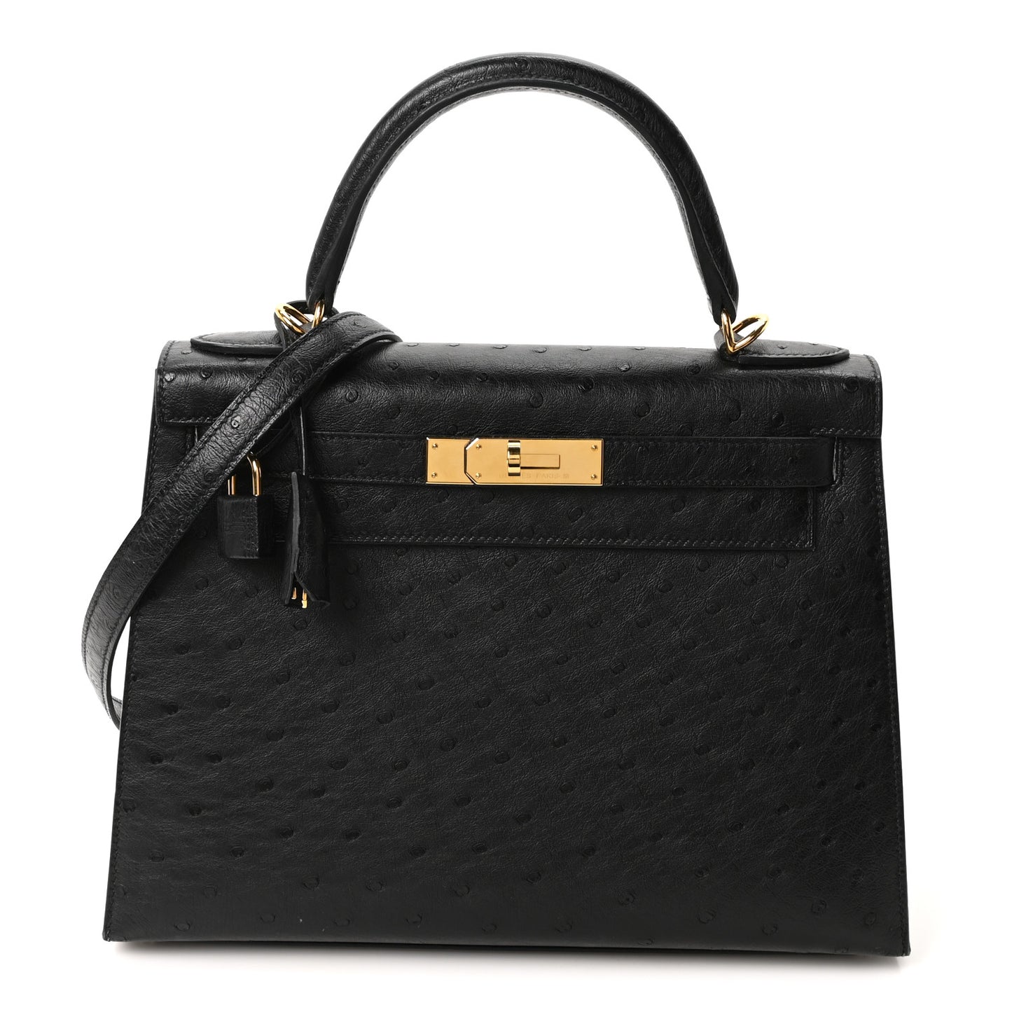 Ostrich Kelly Sellier 28 Black
