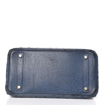 Hermes Ostrich Birkin 30 Bleu Roi 6 of 30