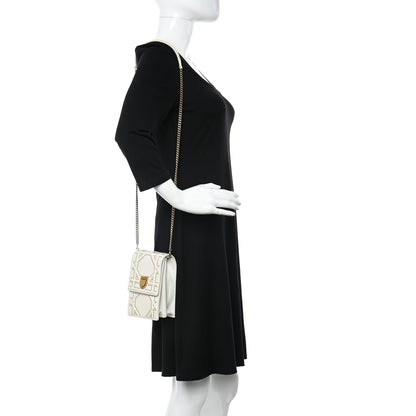 Christian Dior Lambskin Studded Vertical Diorama White 2 of 10
