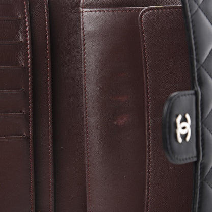 Chanel Lambskin Quilted Large Flap Wallet Black 9 of 11
