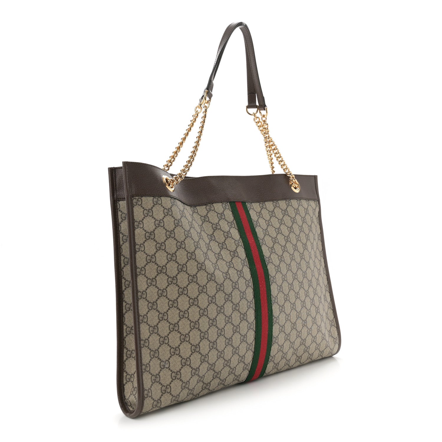 Gucci GG Supreme Monogram Large Rajah Chain Tote Beige New Acero 4 of 12