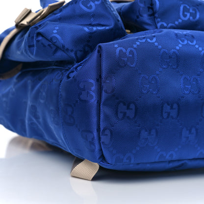 Gucci Econyl Nylon Monogram Off The Grid Utility Pocket Backpack Orient Blue New Plaster 6 of 7