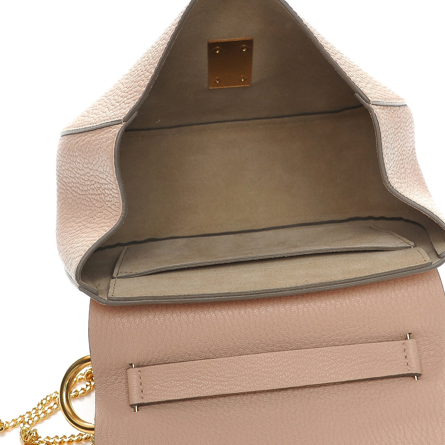 Grained Lambskin Drew Shoulder Bag Cement Pink