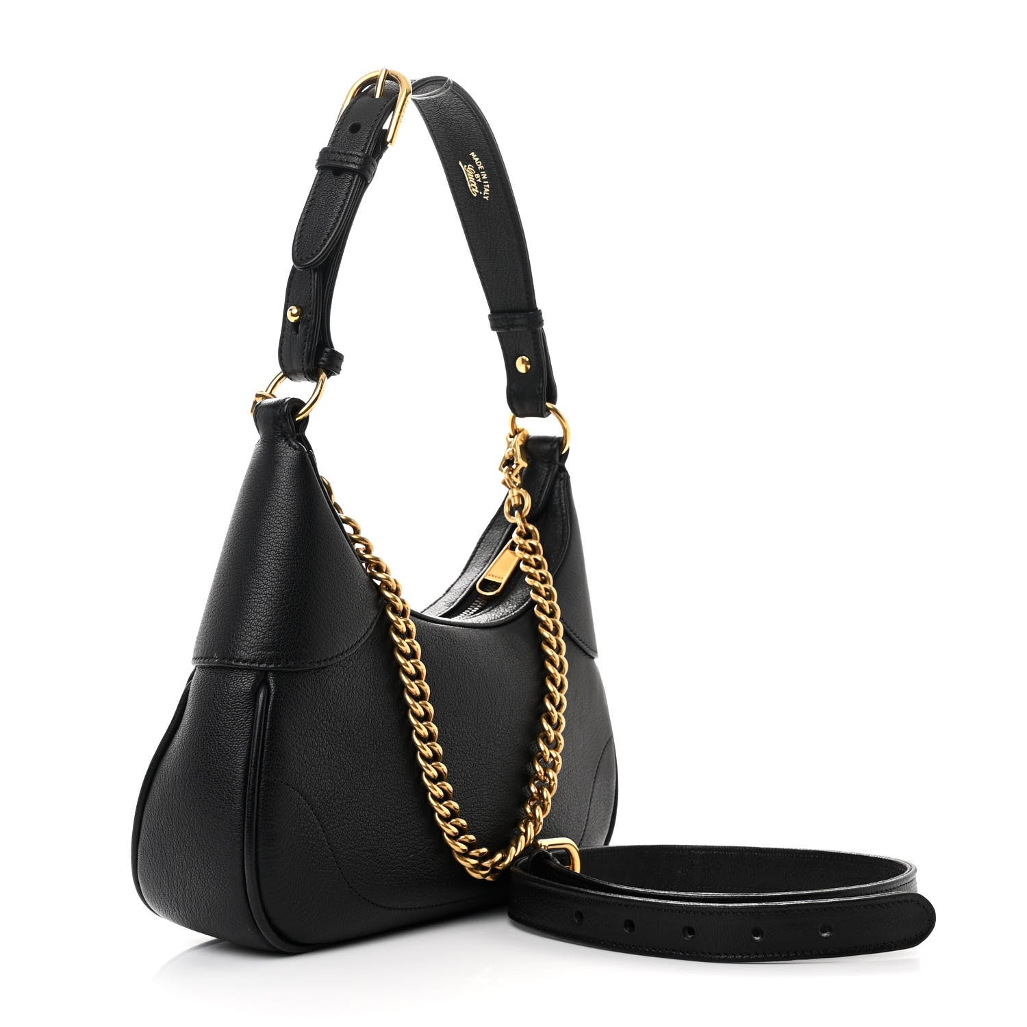 Gucci Goatskin Small Aphrodite Shoulder Bag Black 3 of 10