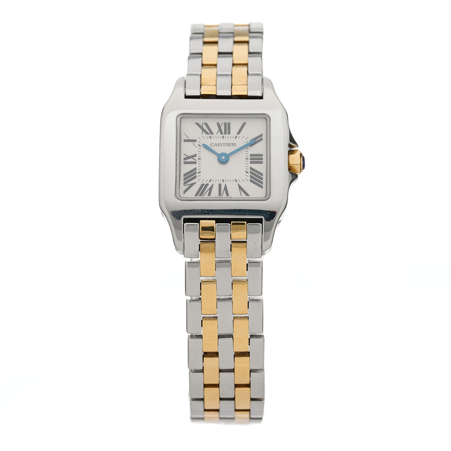 Stainless Steel 18K Yellow Gold 20mm Santos Demoiselle Quartz Watch