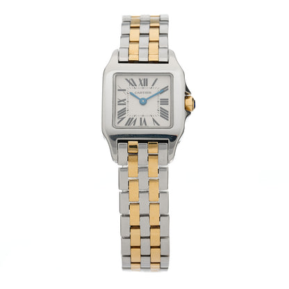 Cartier Stainless Steel 18K Yellow Gold 20mm Santos Demoiselle Quartz Watch 1 of 5