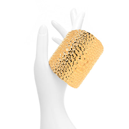 Fendi Metal Selleri Cuff Bracelet Gold 2 of 4