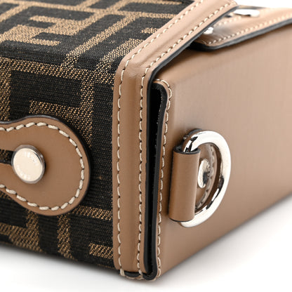 Fendi Recycled Fabric Jacquard Vitello King FF 1974 Baguette Soft Trunk Tobacco Moro Sand 14 of 14