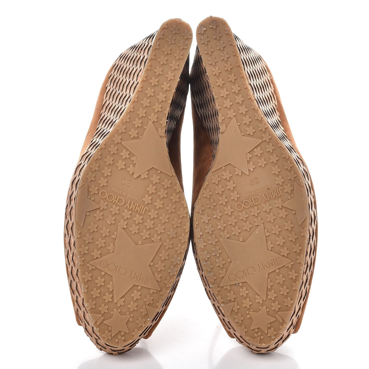 Jimmy Choo Suede Cork Pacific 120 Wedge Sandals 39 Canyon 7 of 10