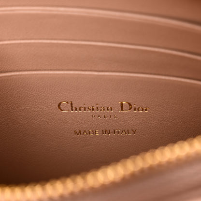 Christian Dior Supple Calfskin Cannage Caro Pouch with Chain Rose Des Vents 6 of 9