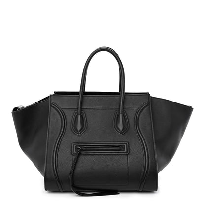 Celine Supple Calfskin Medium Phantom Luggage Black 1 of 10