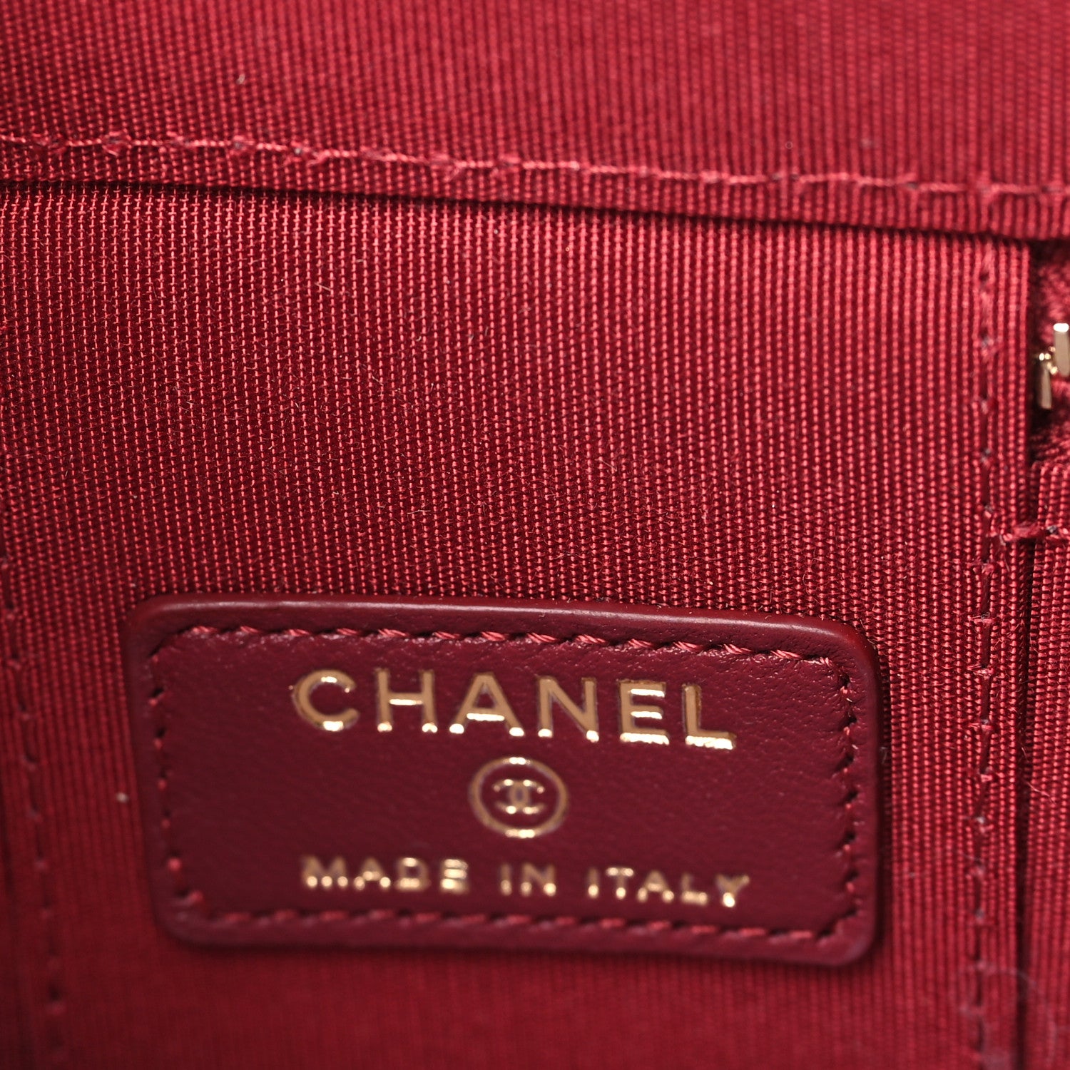 Chanel Lambskin Quilted Mini Top Handle Vanity Case With Chain Burgundy 6 of 9