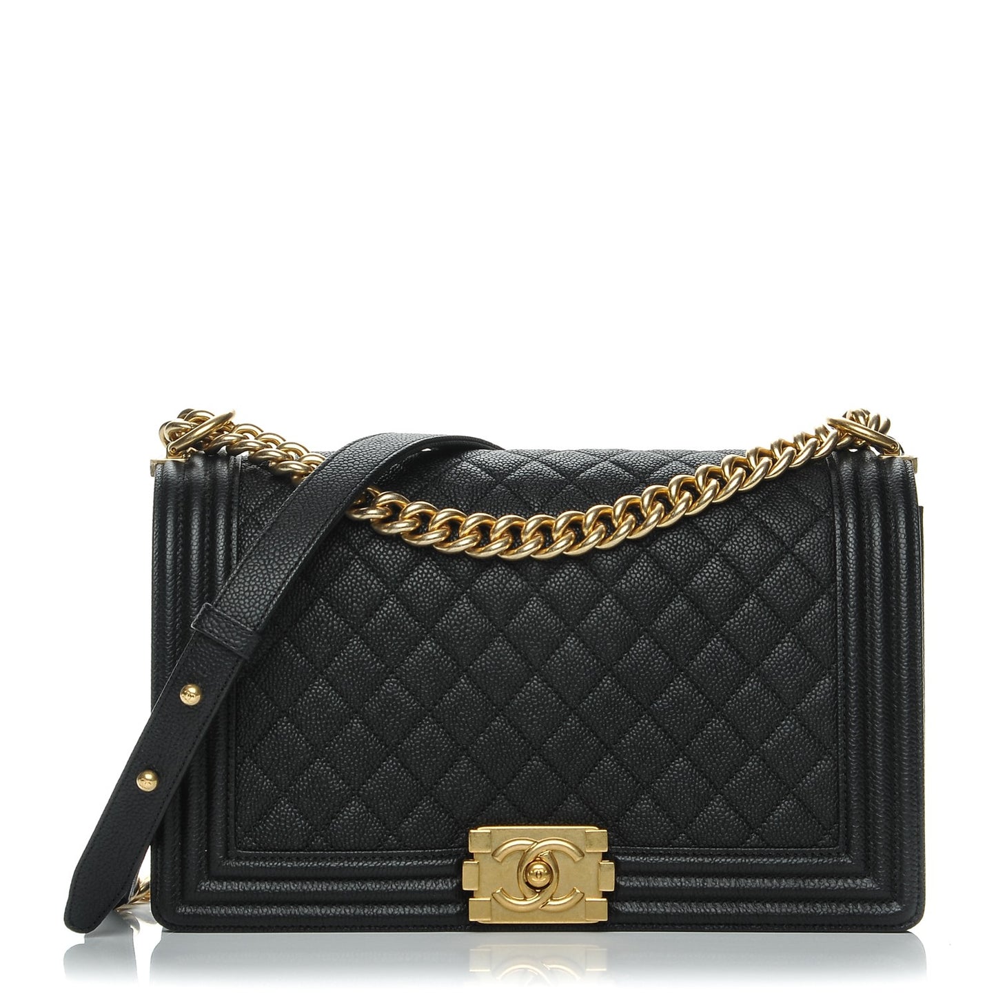 Caviar Quilted New Medium Boy Flap Black