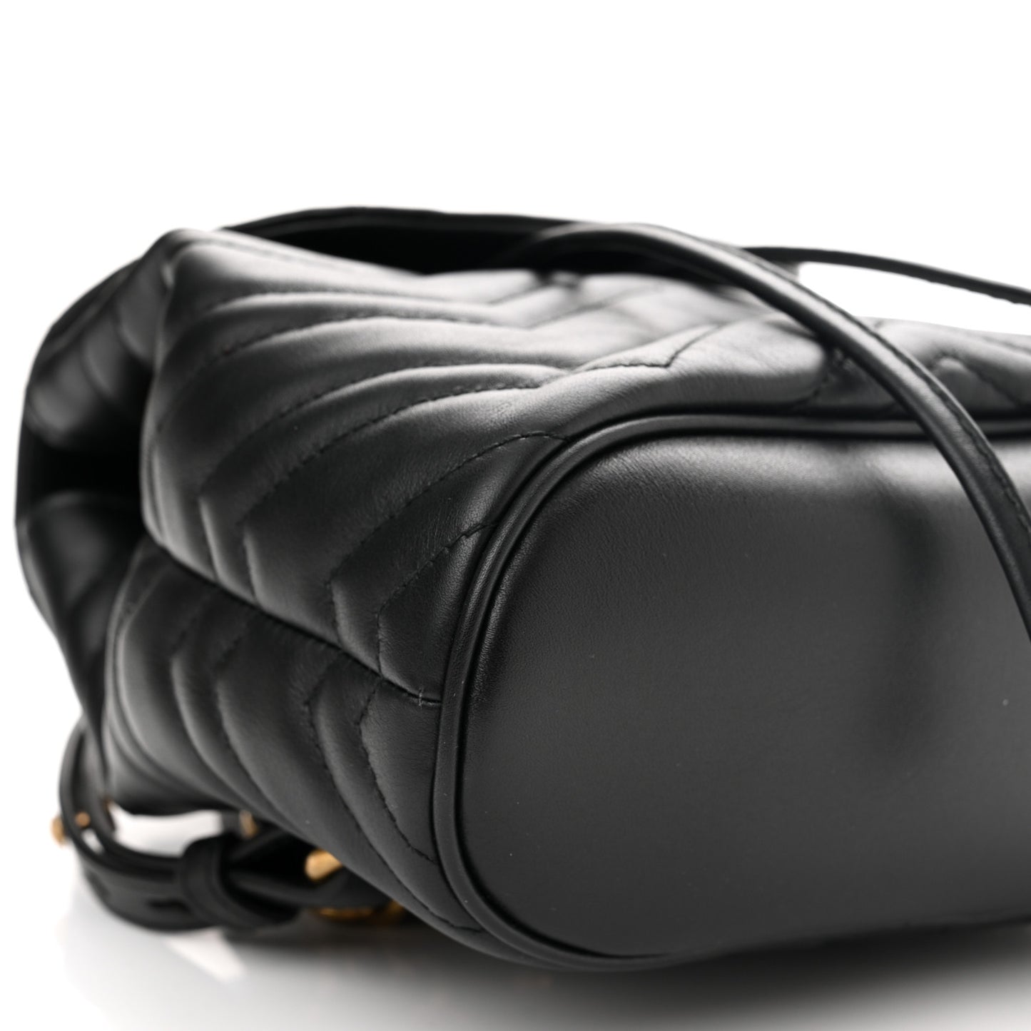 Calfskin Matelasse GG Marmont Flap Backpack Black