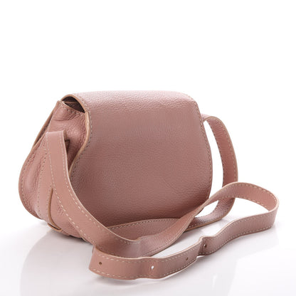 Chloe Grained Calfskin Small Marcie Saddle Bag Anemone Pink 3 of 10