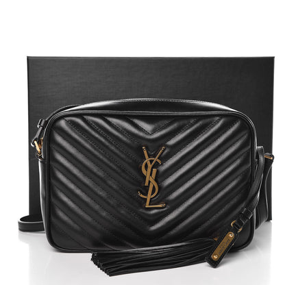 Saint Laurent Calfskin Matelasse Monogram Lou Camera Bag Black 10 of 10
