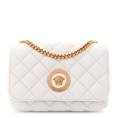 Versace Nappa Quilted Small Medusa Chain Crossbody White 1 of 10