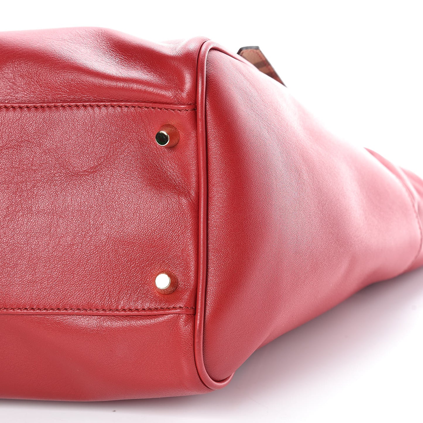 Calfskin Haymarket Check Small Canterbury Tote Red