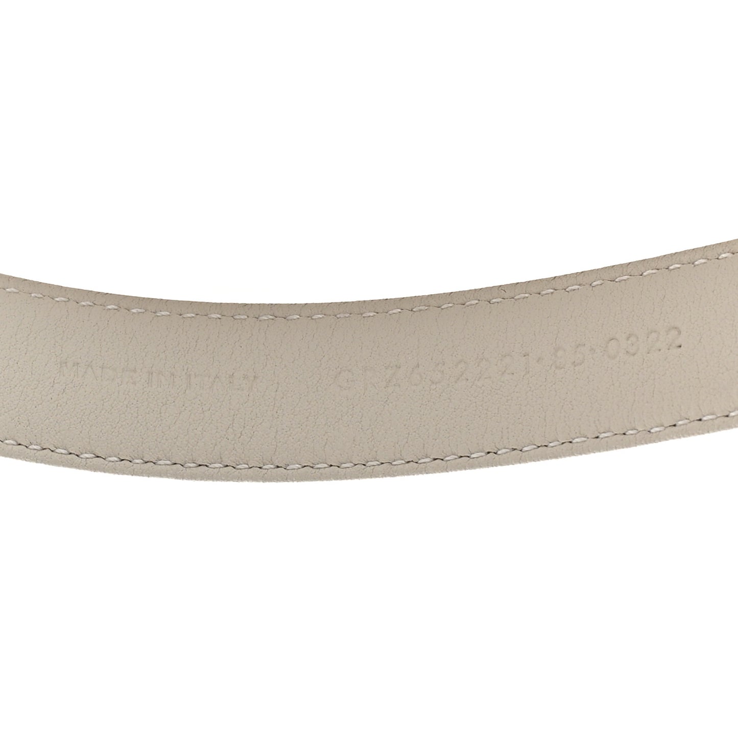 Calfskin Crocodile Embossed Maillon 20mm Cintura Belt 85 34 Crema Soft