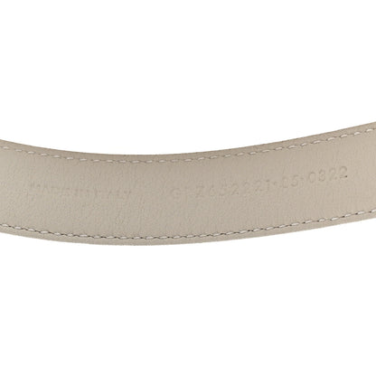 Saint Laurent Calfskin Crocodile Embossed Maillon 20mm Cintura Belt 85 34 Crema Soft 3 of 5