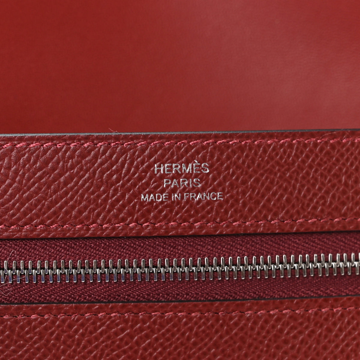 Hermes Epsom New H Passant Toutenmain Wallet Rouge H 6 of 8