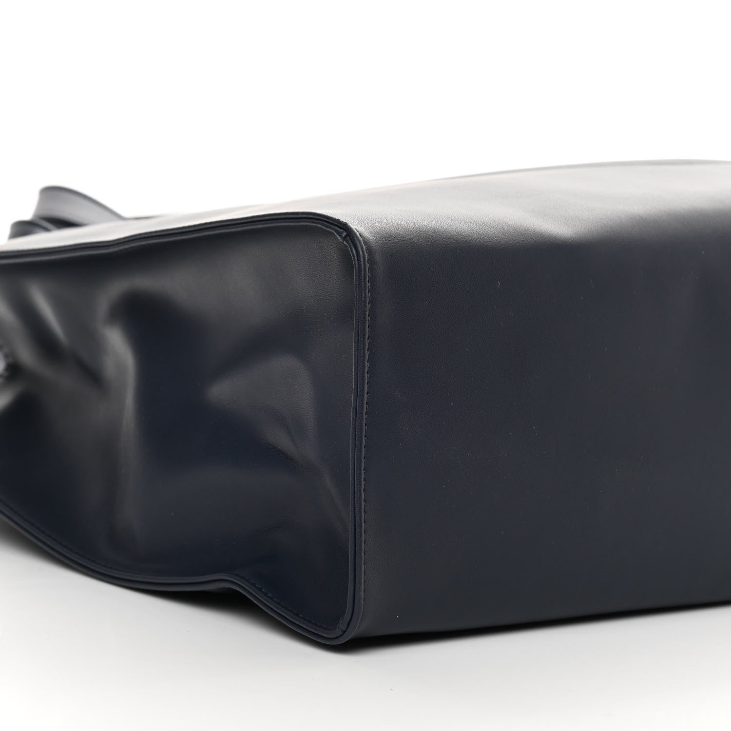 Telfar Vegan Leather Medium Shopping Bag Navy 9 of 10